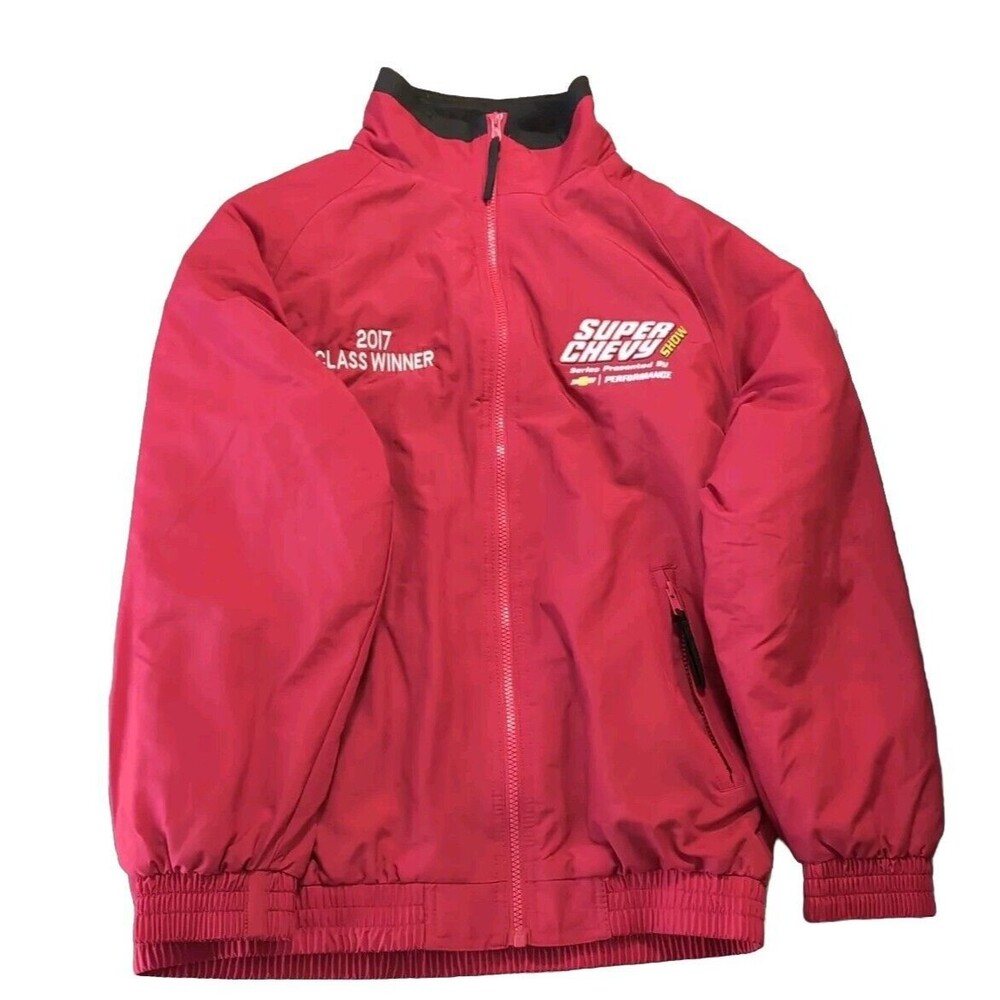 SUPER CHEVY SHOW Red Nylon Polyester Jacket Coat Winner Small 2017 Class Winner
